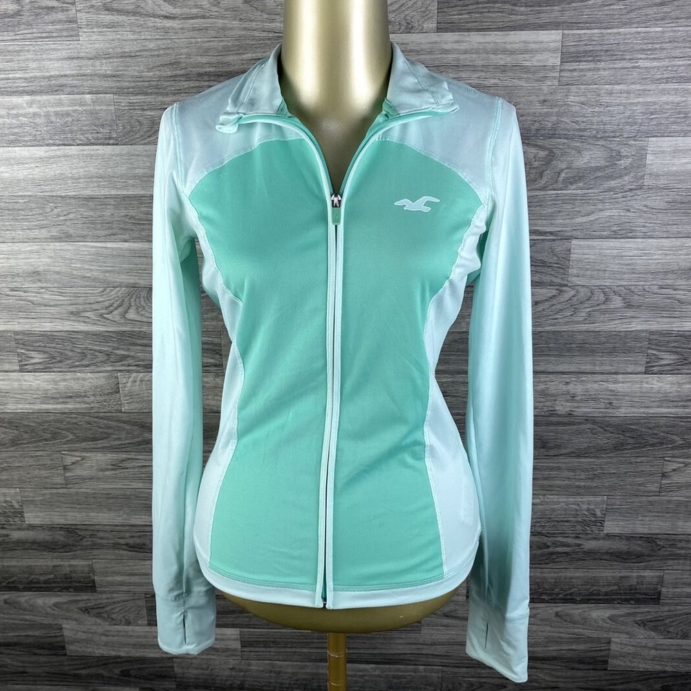🆕 Hollister Track Yoga Work Out Dry Fit Mint Green Jacket